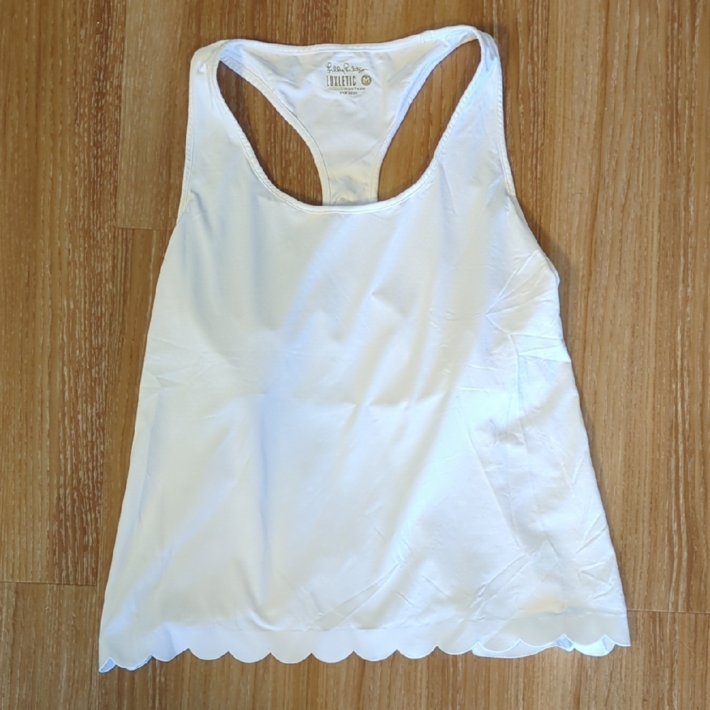 Lilly Pulitzer White Backless Sleeveless Tank Top